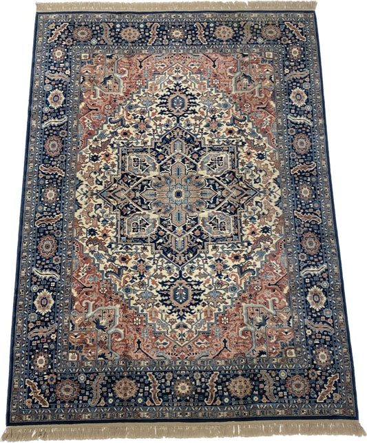 Vintage Karastan Blue Heriz Large Area Rug 8'8" X 12'