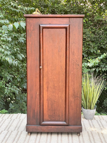 Rare Original Primitive Wooden Pine Cabinet