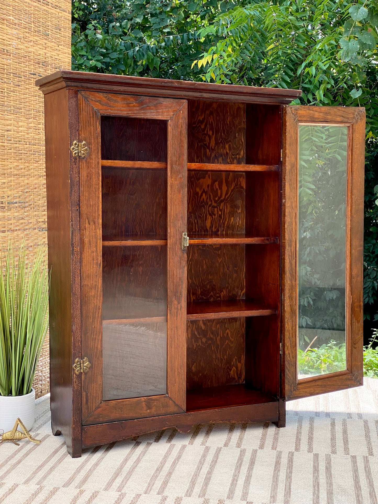 Vintage Wooden Bookcase Bookshelf