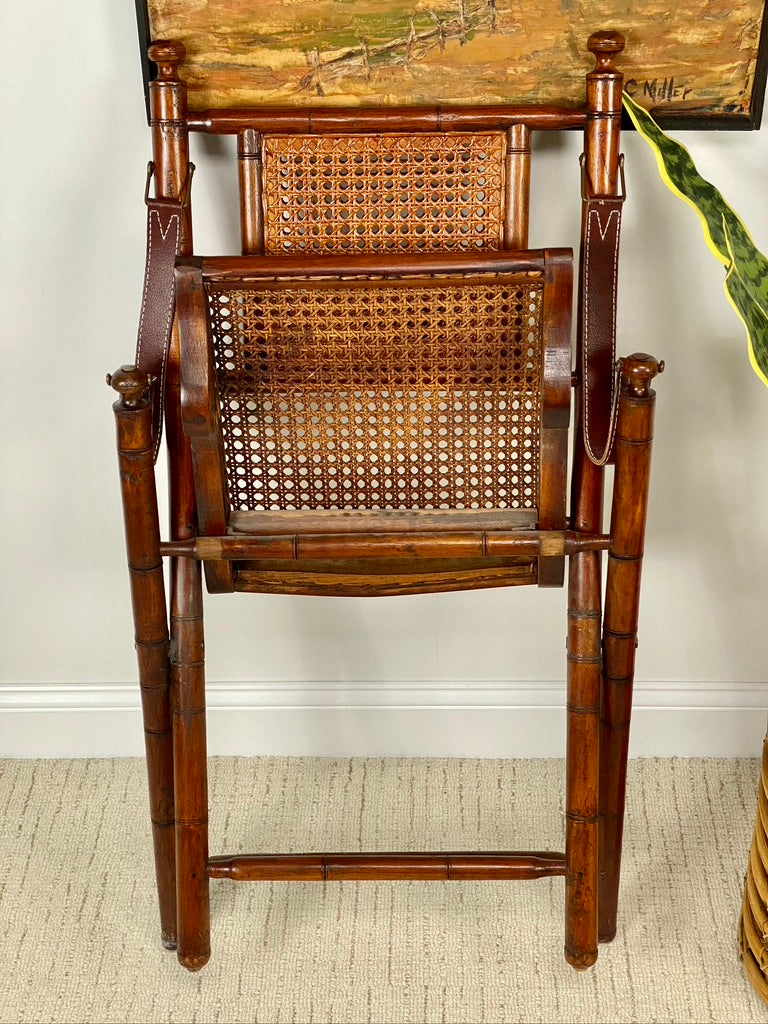 SOLD - Folding Cane Chair