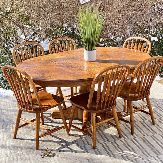 Nice Solid Wood Table & 6 Chairs