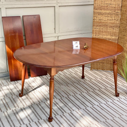 Vintage Oval Solid Cherry Dining Table