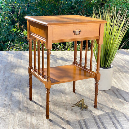 Vintage Wooden Maple Side Table