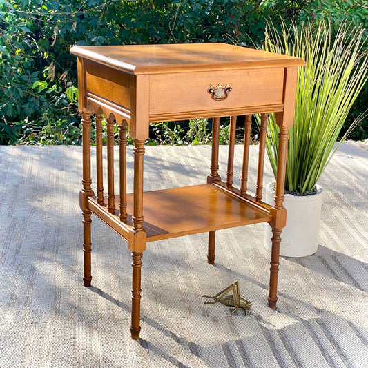 Vintage Wooden Maple Side Table