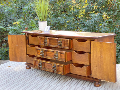 Vintage Stanley 9 Drawer Lowboy Dresser