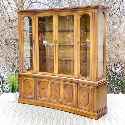 Vintage Unique Furniture Lighted Hutch