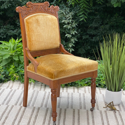 Antique Walnut Accent Chair