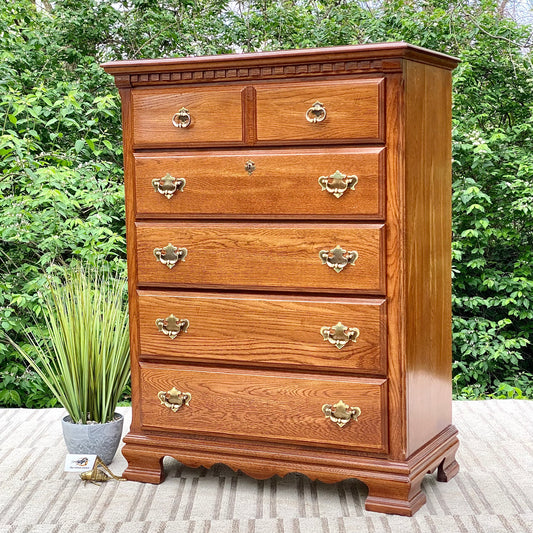 Vintage Kincaid 5 Drawer Highboy Dresser