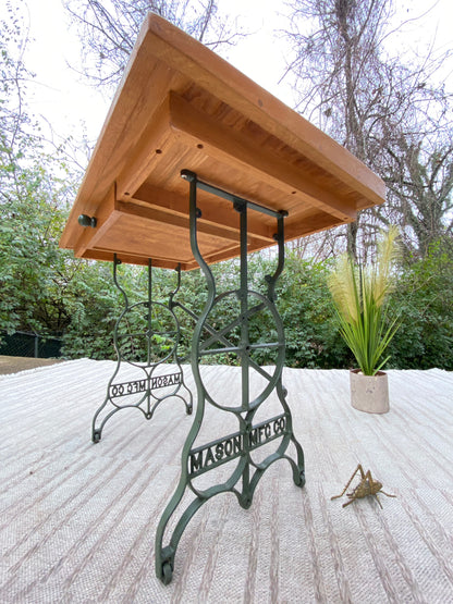 Vintage Sewing Machine Base Desk