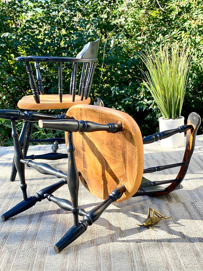Pair of Windsor Style Wooden Chairs