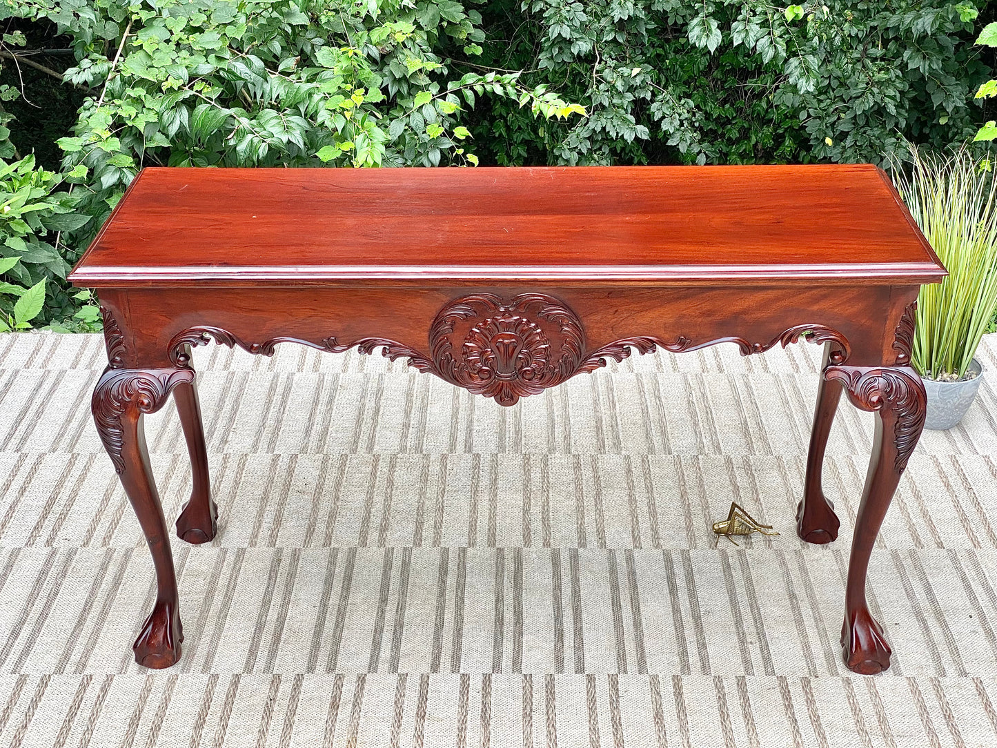 Vintage Wooden Carved Hallway Table