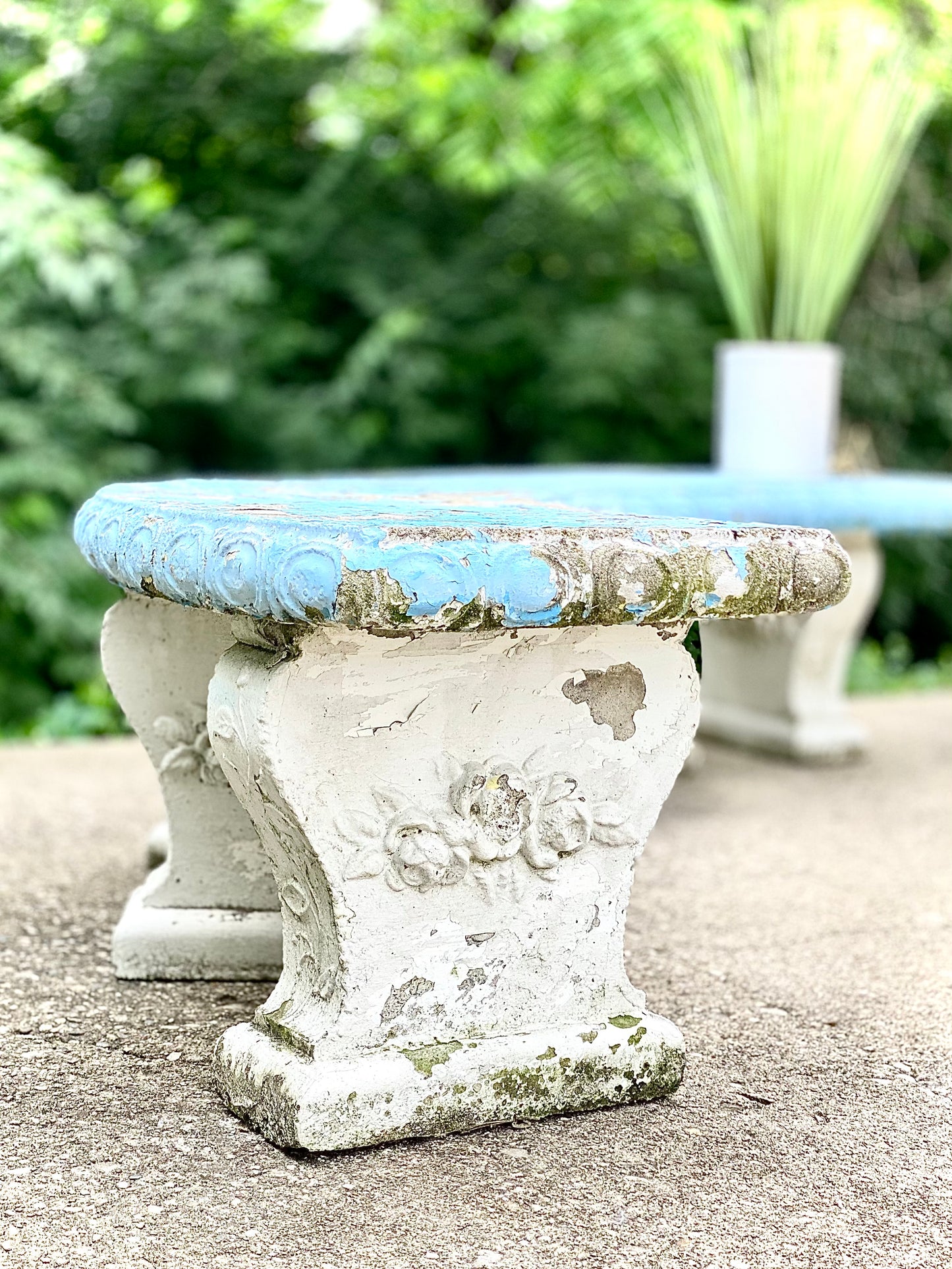 Vintage Concrete Garden Benches