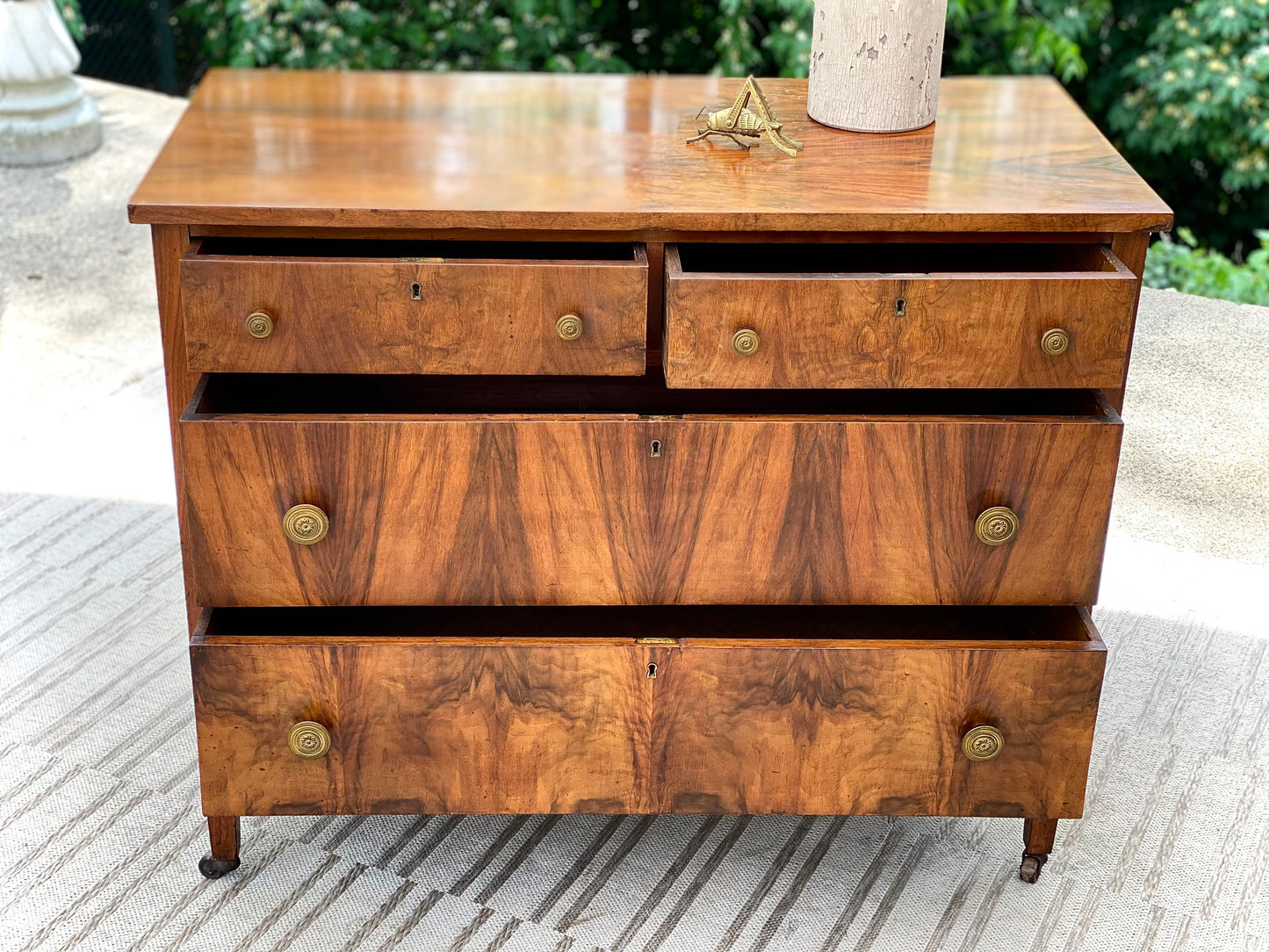 Vintage Wooden 4 Drawer Accent Dresser