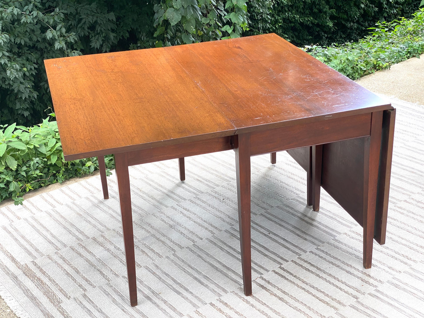 Retro MCM Solid Mahogany Dining Table