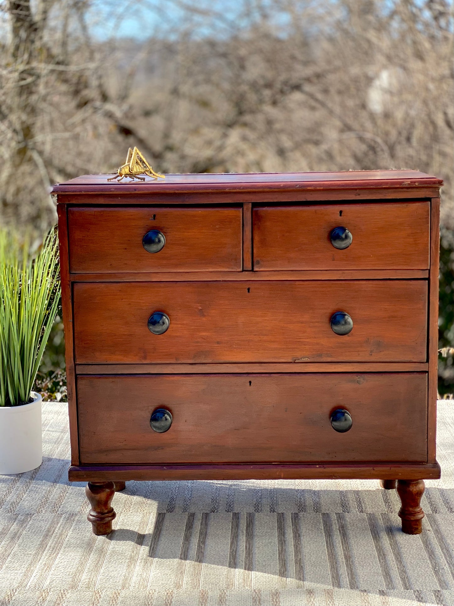 Antique Primitive Pine Chest of Drawers