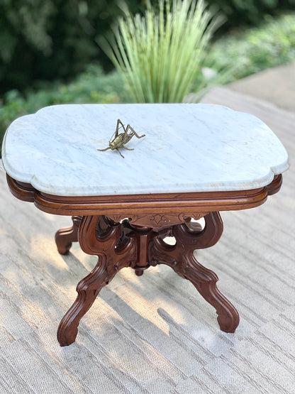 Vintage Marble Top Side Table