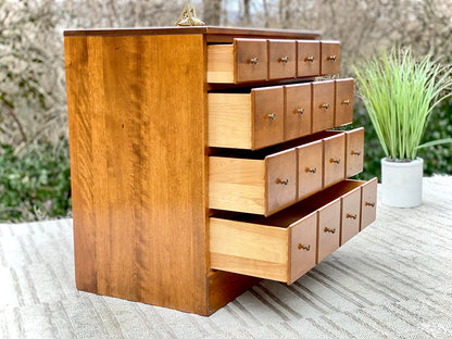 Vintage MCM Ethan Allen Wooden 4 Drawer Dresser