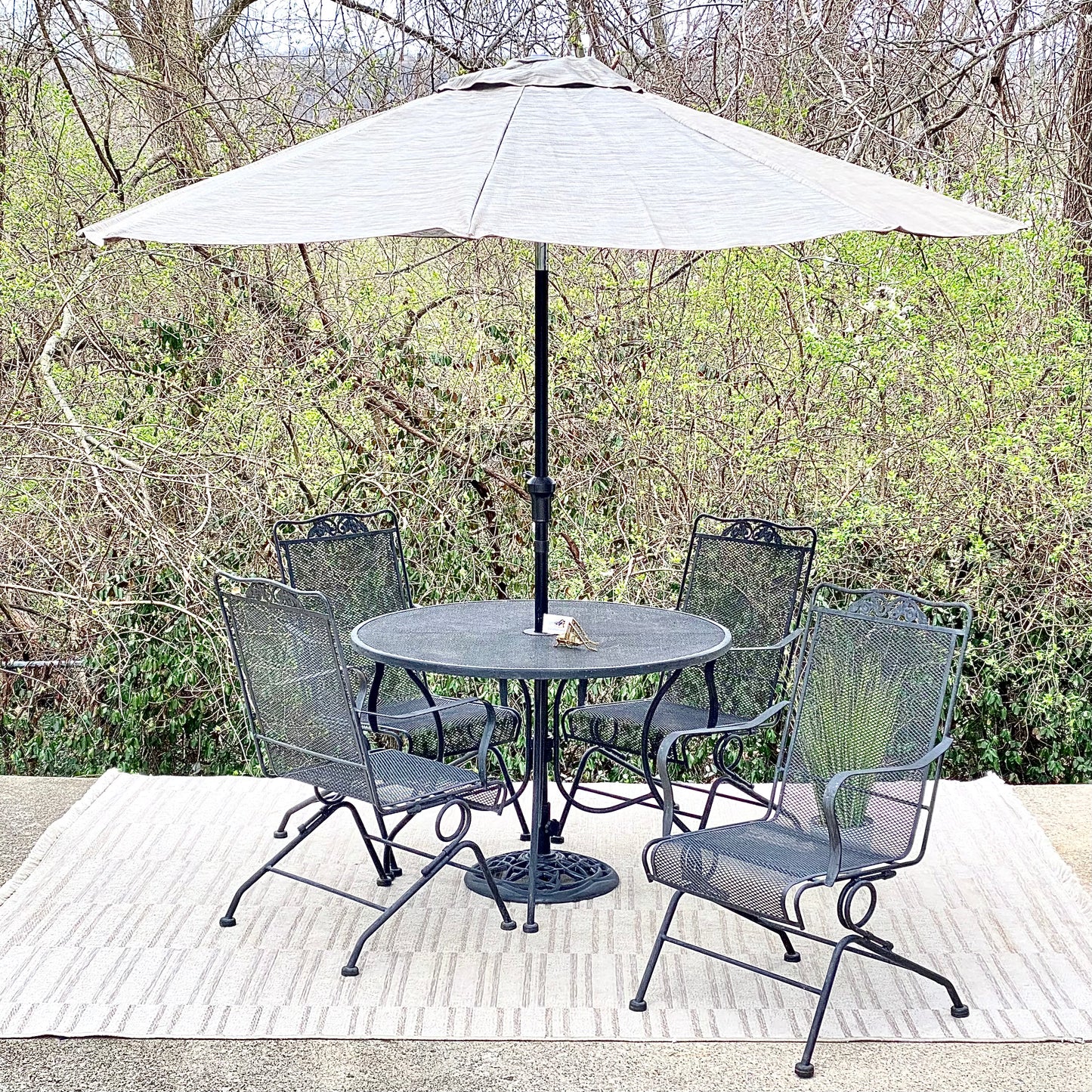 Nice Woodard Style Iron Patio Set