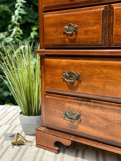 Vintage Kimball 5 Drawer Highboy Dresser