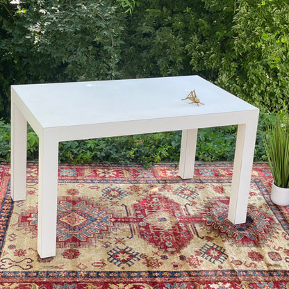 White Post Modern Table