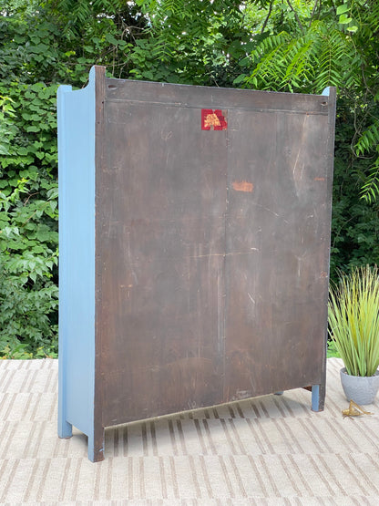 Vintage Robert Mitchell Solid Wood Painted Bookcase
