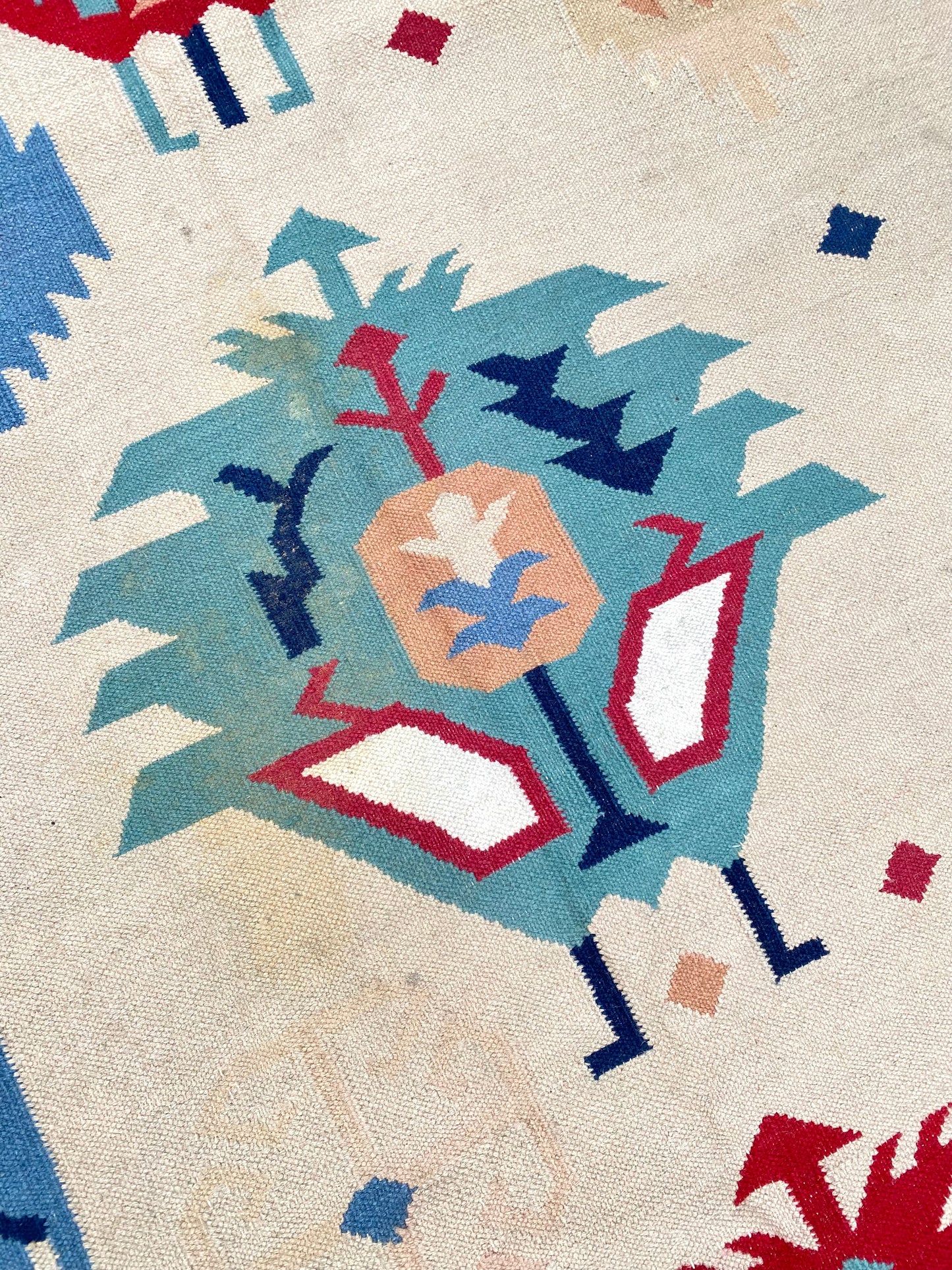 Large Native American Colorful Woven Area Rug