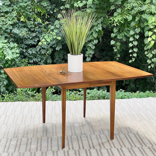 Vintage MCM Wooden Drop Leaf Dining Table
