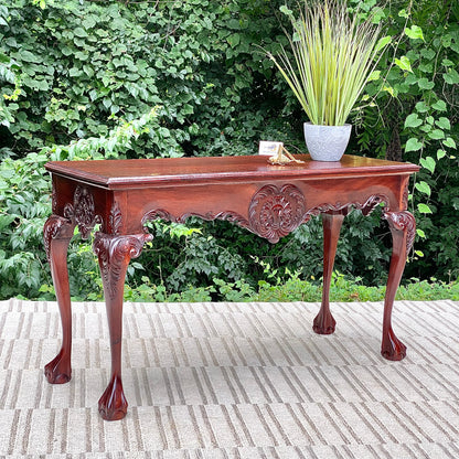 Vintage Wooden Carved Hallway Table