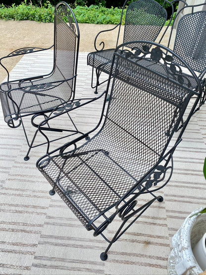 Vintage 3 Piece Black Outdoor Patio Set