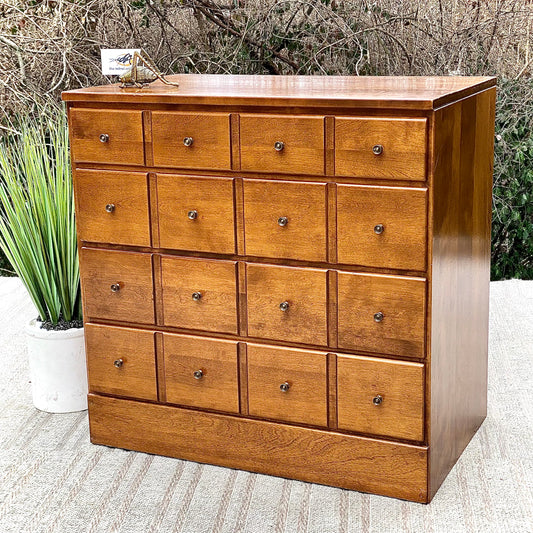 Vintage MCM Ethan Allen Wooden 4 Drawer Dresser