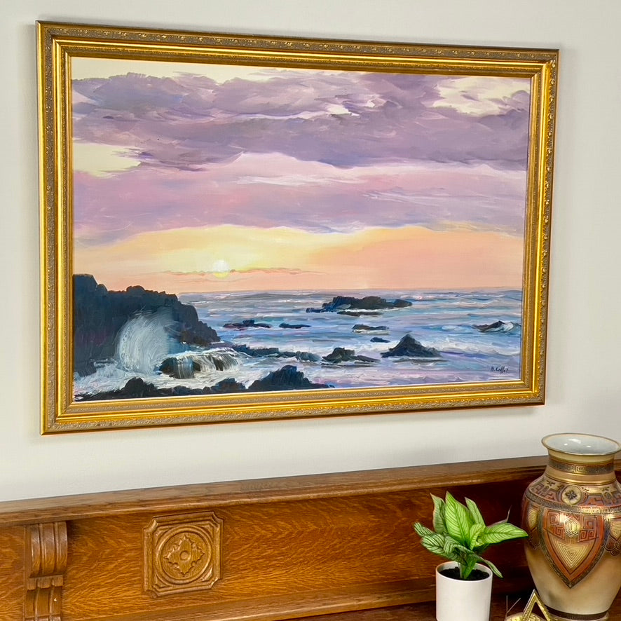 Vintage H. Collet Ocean Oil Painting