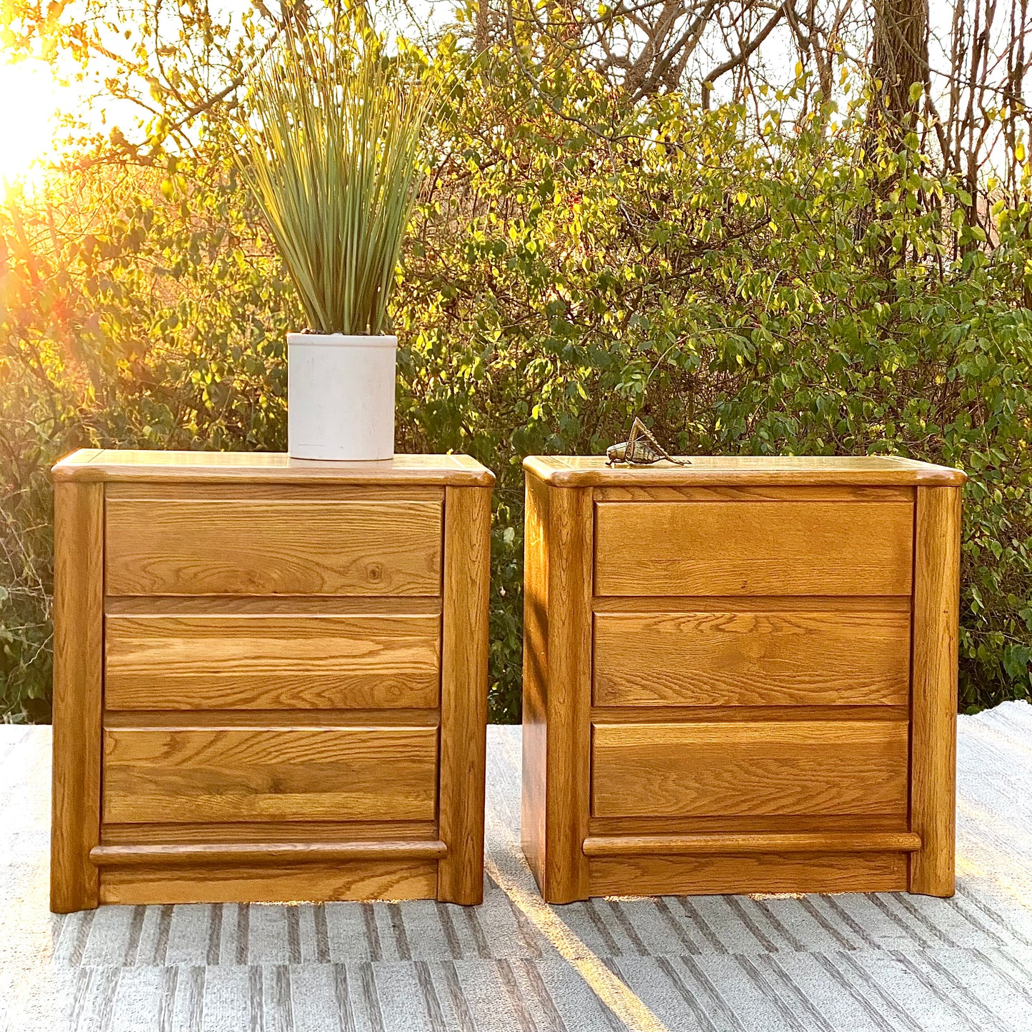Nice Pair of Webb Wooden Nightstands