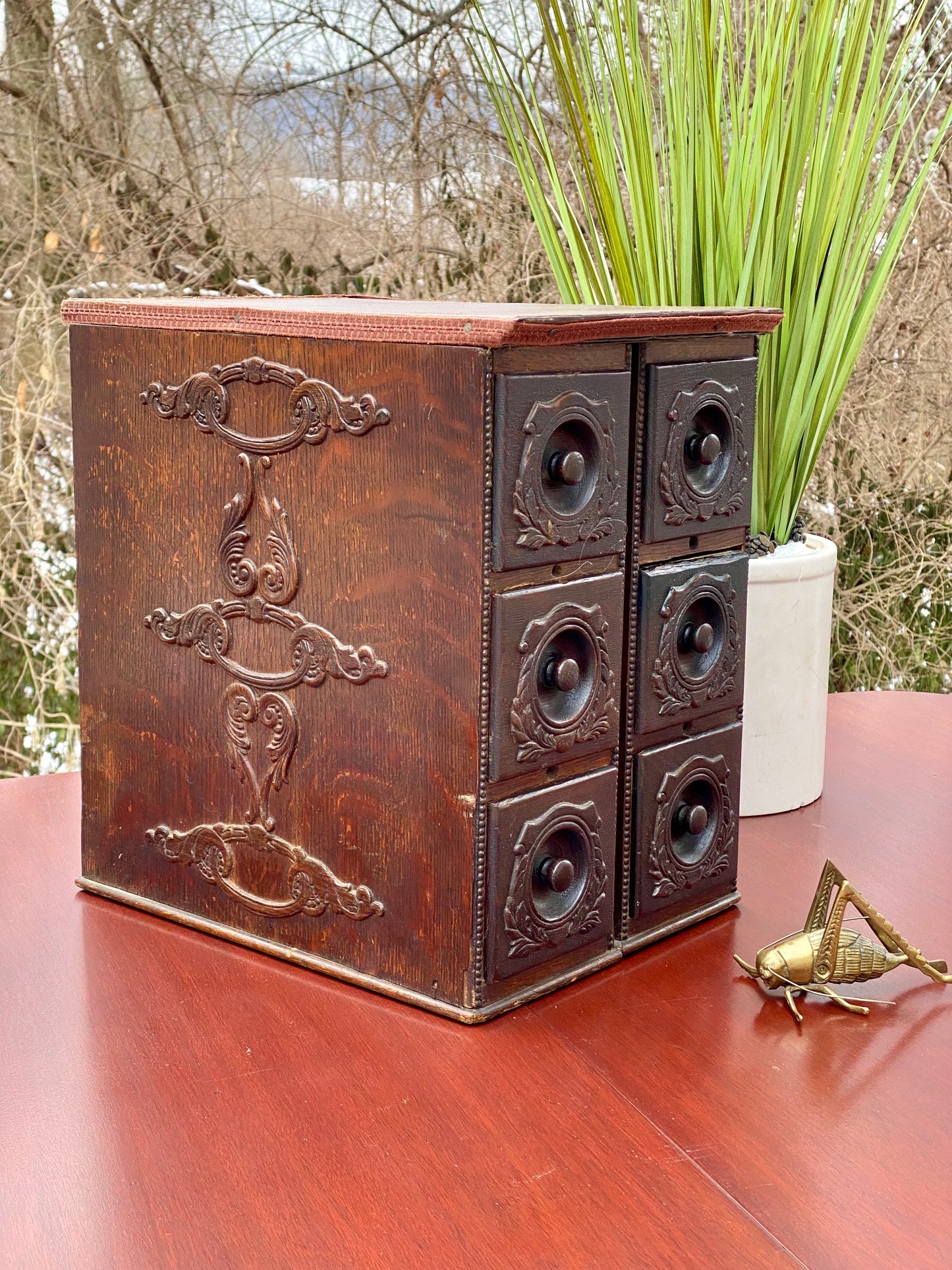 Vintage Handmade Sewing Notion Box