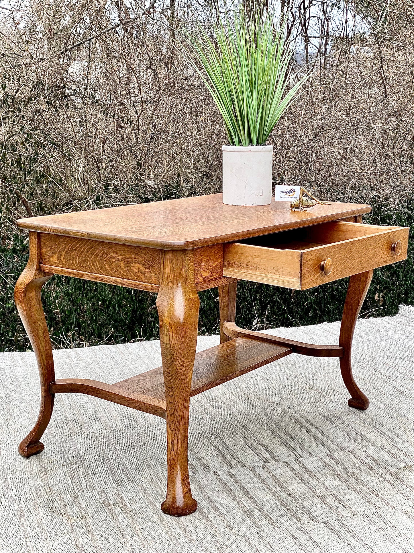 Vintage Arts & Craft Mission Okay Hallway Library Table