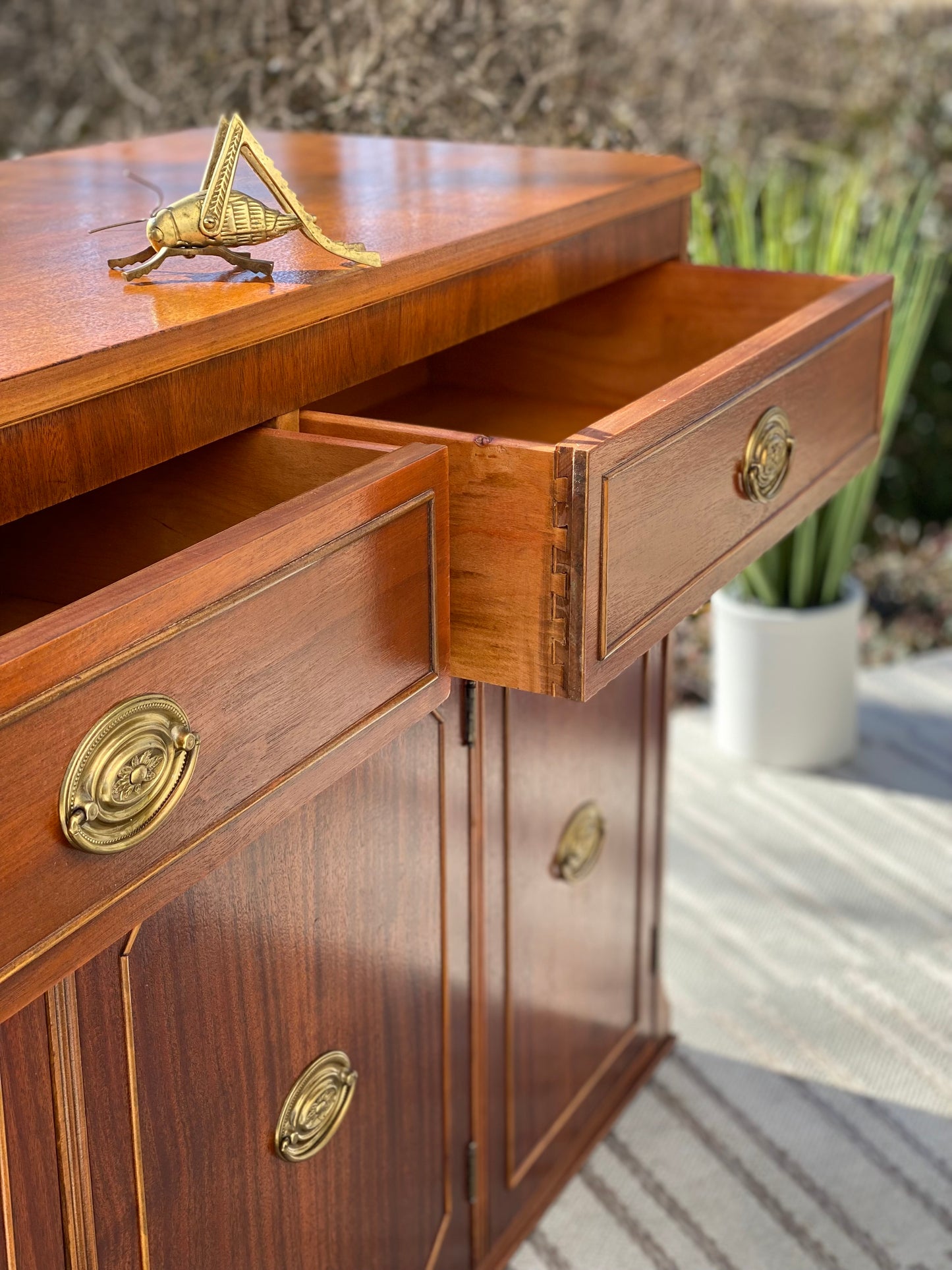 Vintage 2 Tone Mahogany Sideboard Buffet