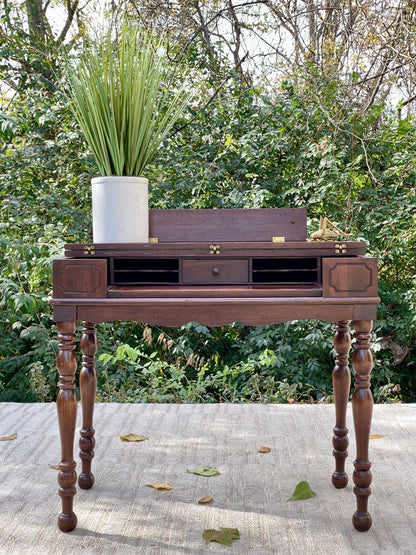 Vintage Wooden Secretary Hall Table