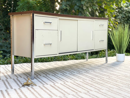 Vintage MCM Metal Credenza