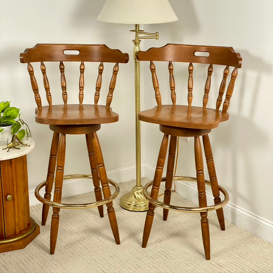 Solid Wood Bar Counter Stools