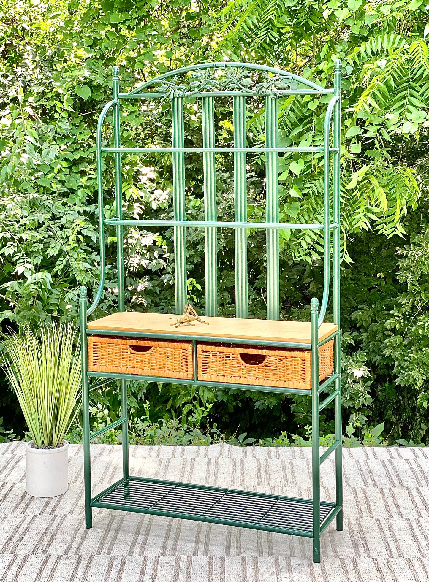 Green Metal Baker’s Rack