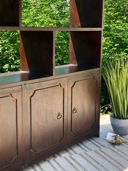 Vintage Display Bookcase Cabinet