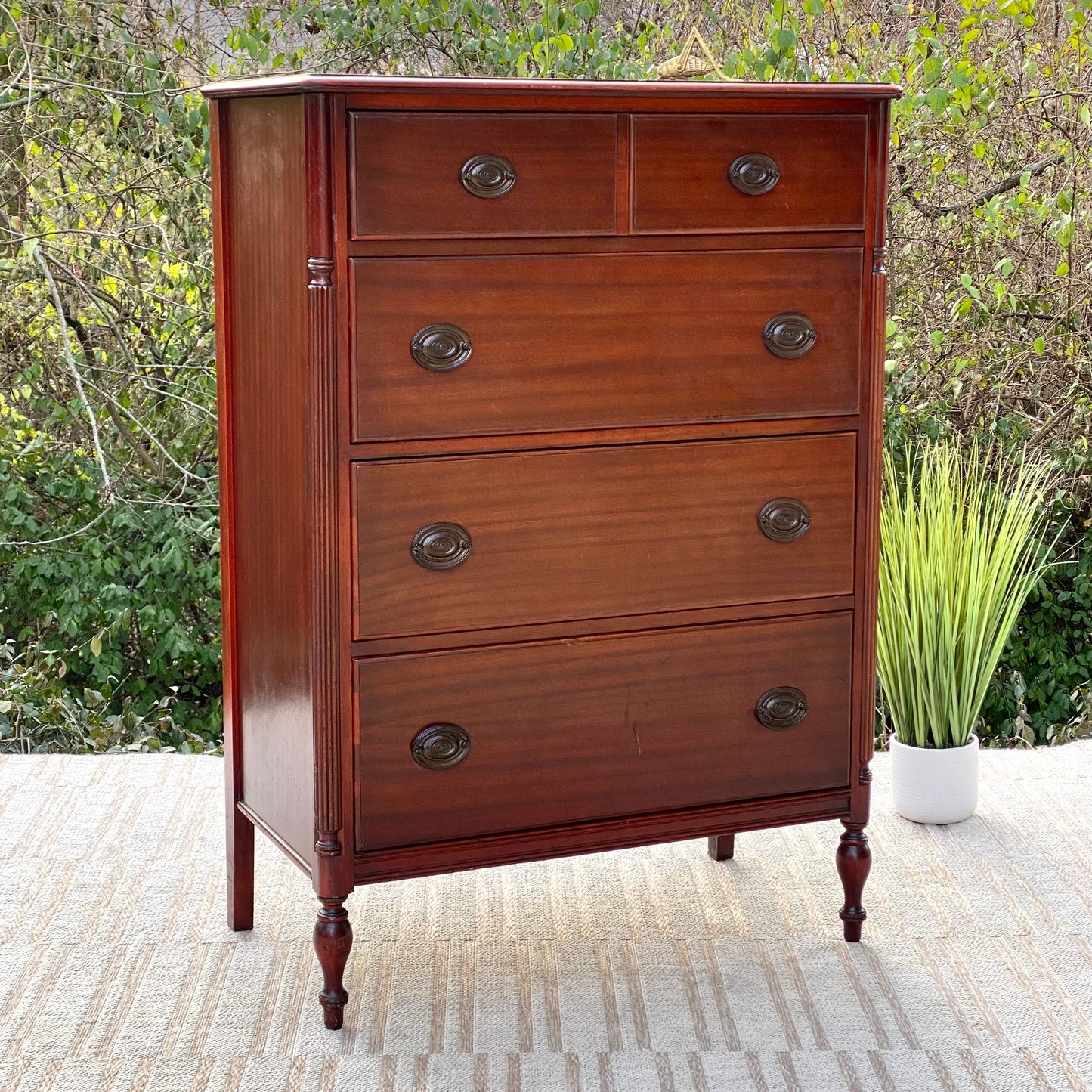 Vintage Mahogany 4 Drawer Dresser