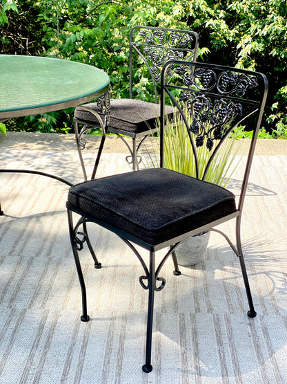 Vintage Woodard Grapevine Glass Top Patio Set