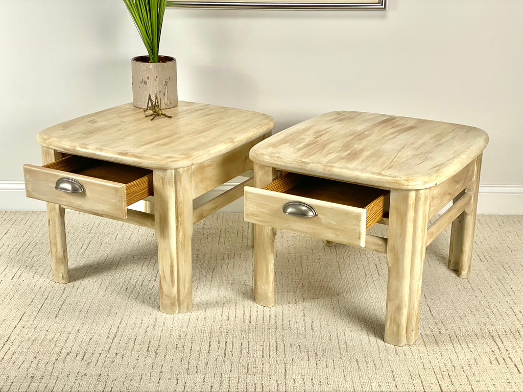 Nice Pair of Solid Wood End Tables