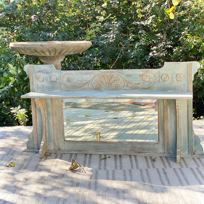 Large Vintage Painted Hallway Mirror