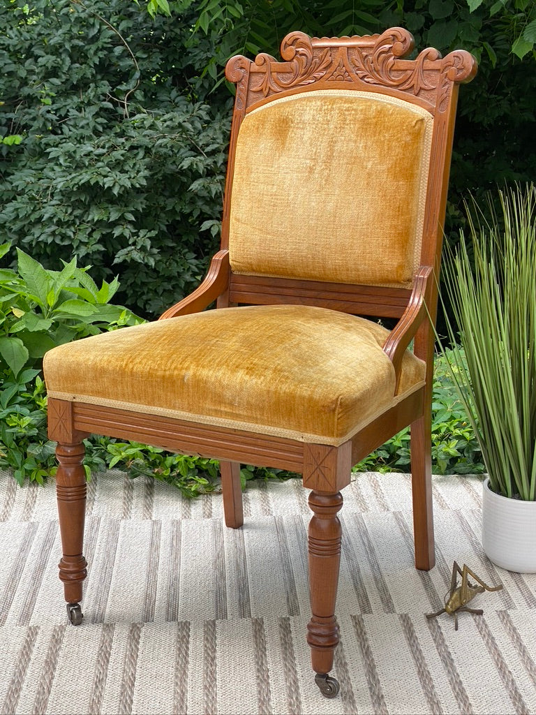 Antique Walnut Accent Chair