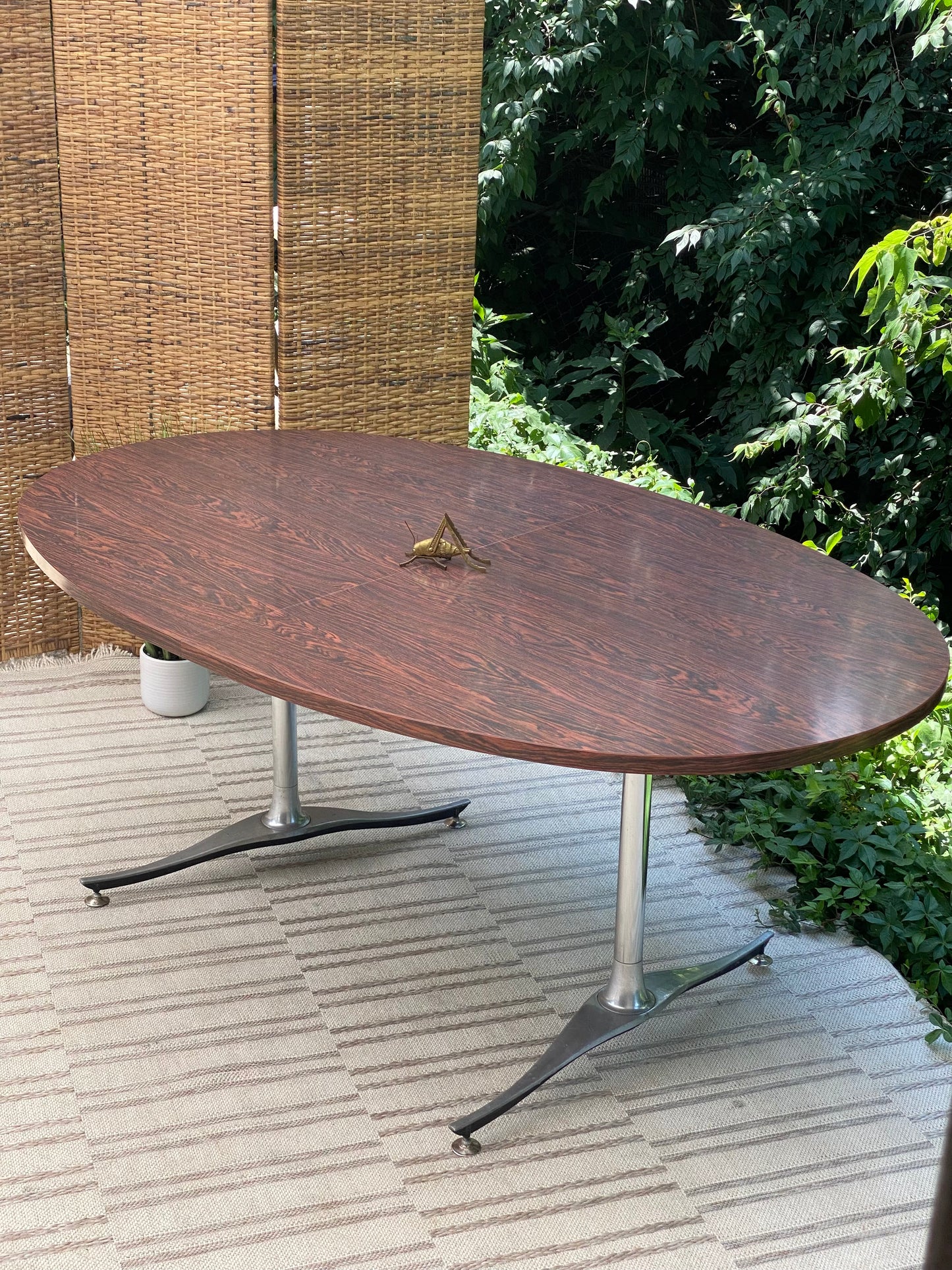 Vintage MCM Oval Dining Table