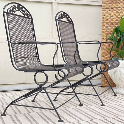 Vintage 3 Piece Black Outdoor Patio Set