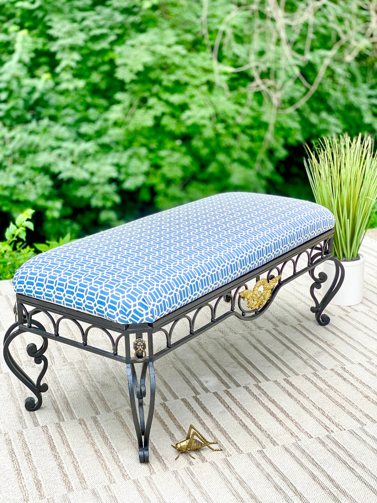 Modern Metal Hallway Bench