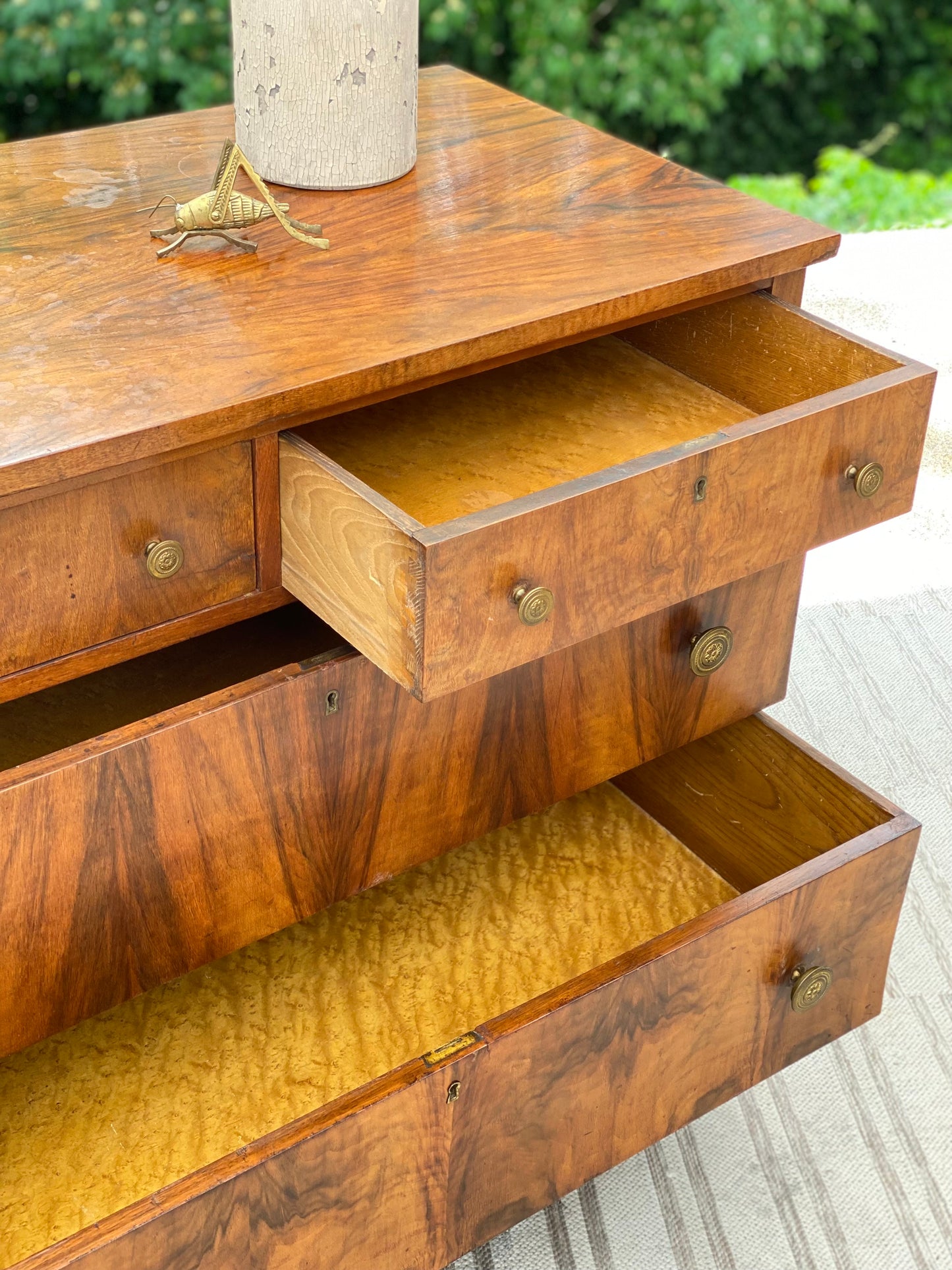 Vintage Wooden 4 Drawer Accent Dresser