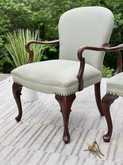 Vintage Pair of Upholstered Accent Chairs